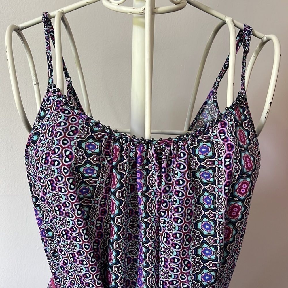 Sanctuary purple bohemian fur and flare dress - Picture 2 of 5